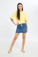 Load image into Gallery viewer, تنورة دنيم باللون الأزرق للبنات الكبار