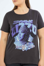 Load image into Gallery viewer, تيشيرت رمادي بطبعة للنساء