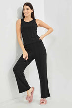 Load image into Gallery viewer, طقم بيجامة باللون الأسود للنساء (قطعتين)