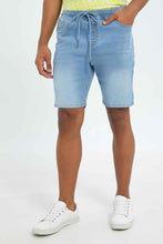 Load image into Gallery viewer, شورت باللون الأزرق للرجال