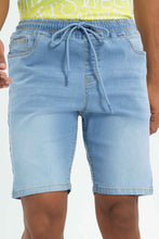 Load image into Gallery viewer, شورت باللون الأزرق للرجال