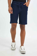 Load image into Gallery viewer, شورت باللون الكحلي الغامق للرجال