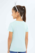 Load image into Gallery viewer, تيشيرت بطبعة باللون النعناعي للبنات الصغار