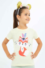 Load image into Gallery viewer, تيشيرت مطبوع باللون الوردي للبنات الصغار