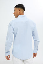 Load image into Gallery viewer, قميص سادة باللون الأزرق للرجال