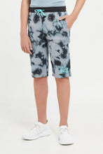 Load image into Gallery viewer, شورت رياضي بطبعة تاي داي باللون الرمادي للأولاد الكبار