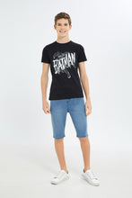 Load image into Gallery viewer, شورت سهل الإرتداء باللون الأزرق للأولاد الكبار