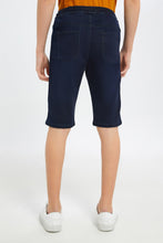 Load image into Gallery viewer, شورت سهل الإرتداء باللون الكحلي للأولاد الكبار