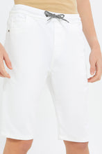 Load image into Gallery viewer, شورت سهل الإرتداء باللون الأبيض للأولاد الكبار