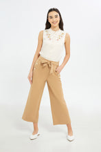 Load image into Gallery viewer, بنطلون واسع باللون البيج للبنات الكبار