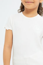 Load image into Gallery viewer, تيشيرت باللون الكريمي للبنات الصغار