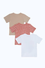 Load image into Gallery viewer, طقم تيشيرت بألوان متنوعة للأولاد الرضَع (3 قطع)