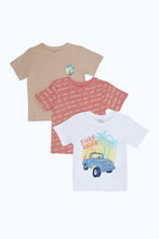 Load image into Gallery viewer, طقم تيشيرت بألوان متنوعة للأولاد الرضَع (3 قطع)