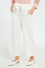 Load image into Gallery viewer, بنطلون واسع باللون الأبيض للبنات الكبار