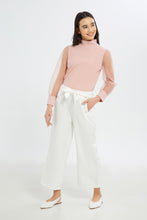 Load image into Gallery viewer, بنطلون واسع باللون الأبيض للبنات الكبار