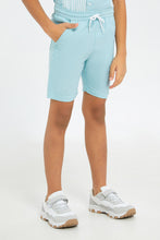 Load image into Gallery viewer, طقم شورت وقميص باللون النعناعي للأولاد الصغار (قطعيتن)