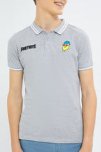 Load image into Gallery viewer, تيشيرت بولو باللون الرمادي للأولاد الكبار