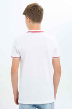 Load image into Gallery viewer, قميص بولو بطبعة سوبرمان باللون الأبيض للأولاد الكبار