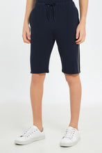 Load image into Gallery viewer, طقم كاجوال سادة باللون الكحلي للأولاد الكبار (قطعتين)