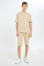 Load image into Gallery viewer, طقم رياضي باللون البيج للأولاد الكبار (قطعيتن)