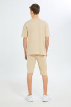 Load image into Gallery viewer, طقم رياضي باللون البيج للأولاد الكبار (قطعيتن)