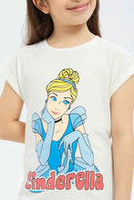 Load image into Gallery viewer, تي شيرت باللون الكريمي مطبوع للبنات