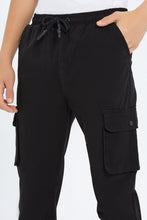 Load image into Gallery viewer, بنطلون كاجوال باللون الأسود للأولاد الكبار