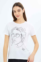 Load image into Gallery viewer, تيشيرت مزين باللون الأبيض للنساء