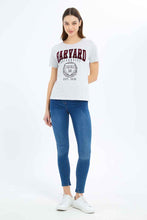 Load image into Gallery viewer, تيشيرت رمادي هارفارد مطبوع للنساء