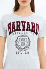 Load image into Gallery viewer, تيشيرت رمادي هارفارد مطبوع للنساء