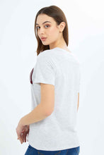 Load image into Gallery viewer, تيشيرت رمادي هارفارد مطبوع للنساء