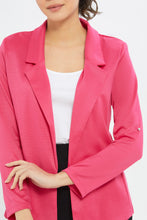 Load image into Gallery viewer, جاكيت رسمي مفتوح باللون الفوشي للنساء