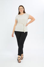 Load image into Gallery viewer, بلوزة بحزام باللون الكريمي للنساء