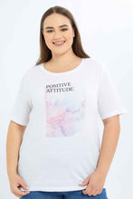 Load image into Gallery viewer, تيشيرت عاجي بطبعة للنساء