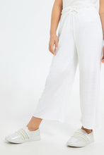 Load image into Gallery viewer, بنطلون مجعد باللون الأبيض للبنات الصغار