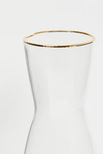 Load image into Gallery viewer, إبريق زجاجي ذو حافة ذهبية (35 أونصة)