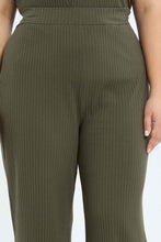 Load image into Gallery viewer, بنطلون زيتي واسع للنساء
