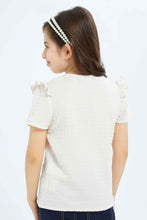 Load image into Gallery viewer, توب بناتي خوخي مع شريط متصل على الصدر