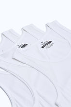 Load image into Gallery viewer, سترة بدون أكمام باللون الأبيض للرجال (3 قطع)