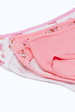 Load image into Gallery viewer, طقم سروال بوكسر بطبعة ميني ماوس باللون الوردي للبنات الصغار (3 قطع)