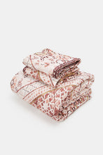 Load image into Gallery viewer, لحاف وردي مطبوع 3 قطع (حجم مزدوج)