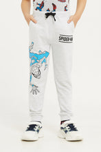 Load image into Gallery viewer, بنطلون رياضي بطبعة سبايدرمان باللون الأبيض للأولاد الصغار