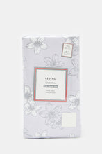 Load image into Gallery viewer, ملاءة مسطحة بطبعات زهور ليلكية 3 قطع (مقاس كينج)