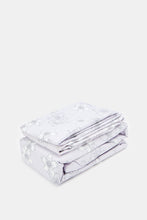 Load image into Gallery viewer, ملاءة مسطحة بطبعات زهور ليلكية 3 قطع (مقاس كينج)