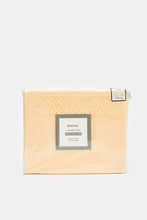 Load image into Gallery viewer, طقم غطاء لحاف مكون من قطعتين بحواف دانتيل أصفر (مقاس مفرد)