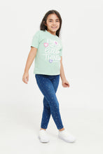 Load image into Gallery viewer, جيغنغيز مزين باللون الكحلي للبنات الصغار