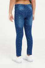 Load image into Gallery viewer, جيغنغيز مزين باللون الكحلي للبنات الصغار