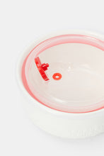 Load image into Gallery viewer, حافظة طعام من البورسلين المنقوش باللون الأبيض