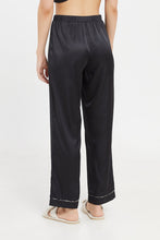 Load image into Gallery viewer, بنطلون بيجامة باللون الأسود للنساء