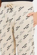 Load image into Gallery viewer, بنطلون رياضي مطبوع باللون البيج للأولاد الكبار